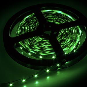Светодиодная лента зеленая 12В SMD 2835 60 LED 4.8 Вт IP33